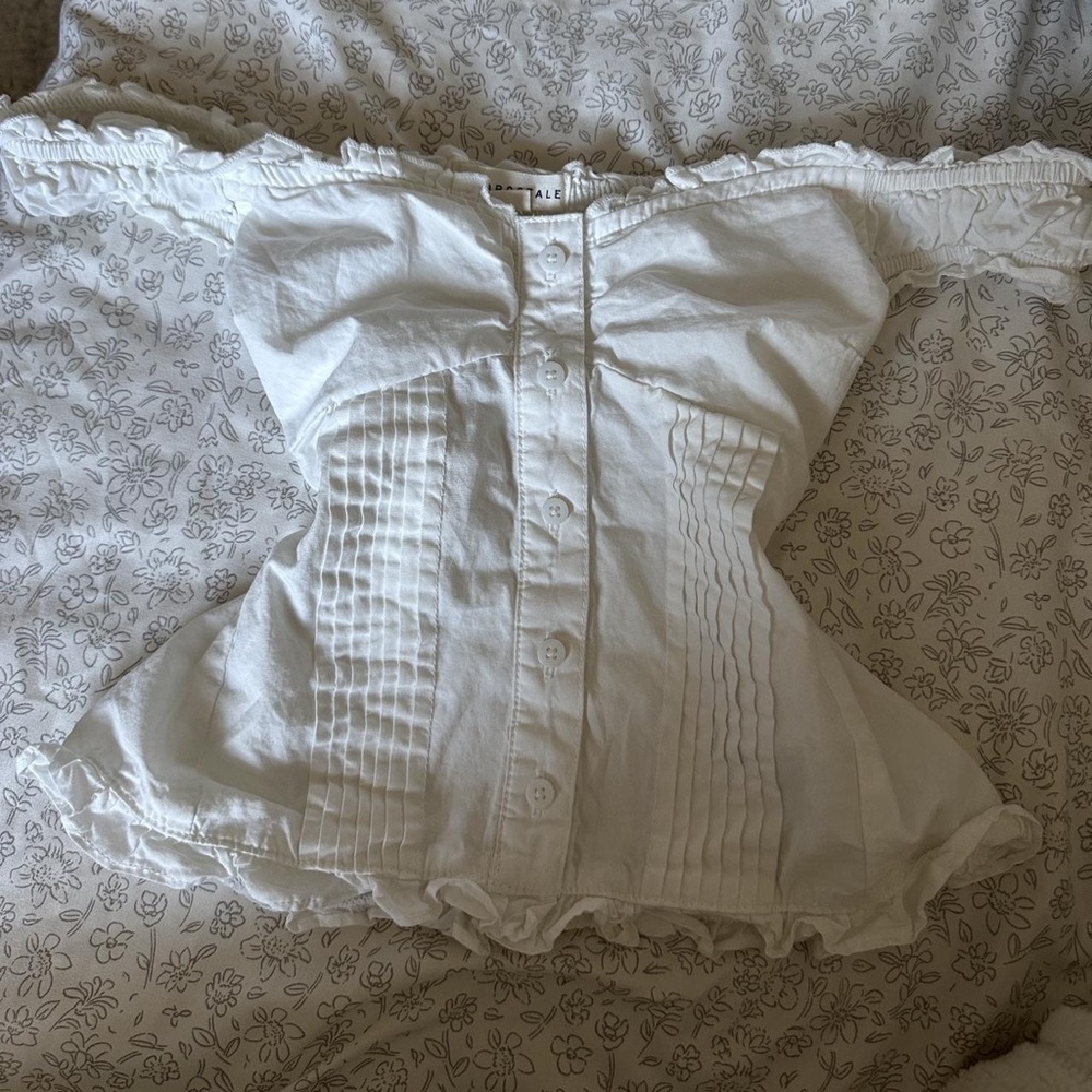 Aeropostale White Off-Shoulder Blouse